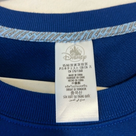Disney Parks Walt Disney World Donald Duck Crewneck Sweatshirt Royal Blue 2XL - Picture 3 of 8